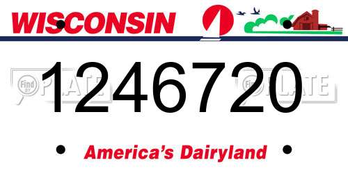 1246720 Wisconsin License Plate