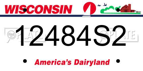 12484S2 Wisconsin License Plate