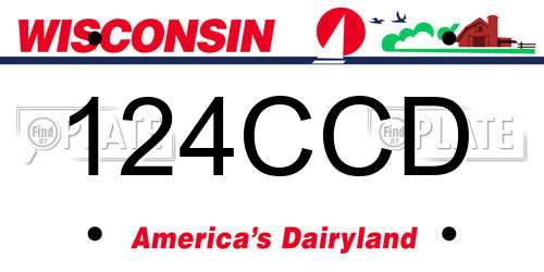124CCD Wisconsin License Plate