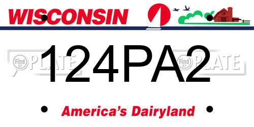 124PA2 Wisconsin License Plate