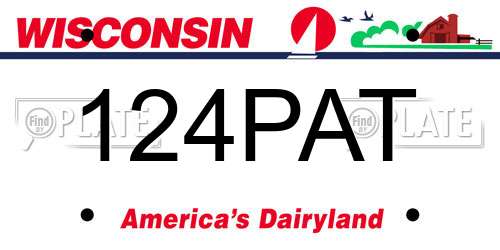 124PAT Wisconsin License Plate