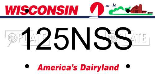 125NSS Wisconsin License Plate
