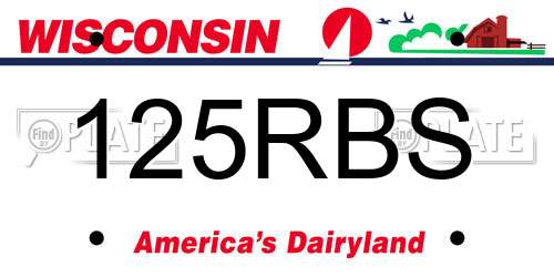 125RBS Wisconsin License Plate