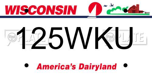 125WKU Wisconsin License Plate