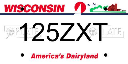 125ZXT Wisconsin License Plate