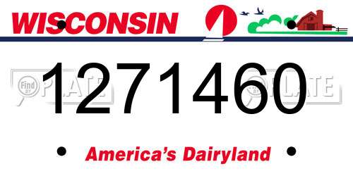 1271460 Wisconsin License Plate