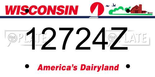 12724Z Wisconsin License Plate
