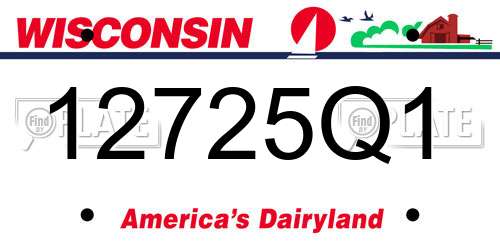12725Q1 Wisconsin License Plate
