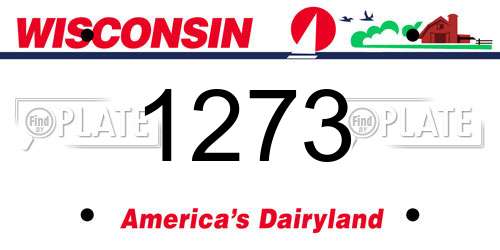 1273 Wisconsin License Plate