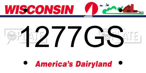 1277GS Wisconsin License Plate
