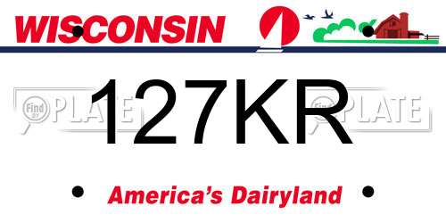 127KR Wisconsin License Plate