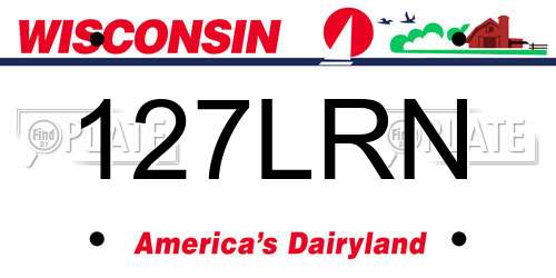 127LRN Wisconsin License Plate
