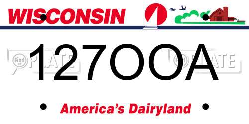 127OOA Wisconsin License Plate