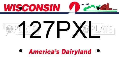 127PXL Wisconsin License Plate