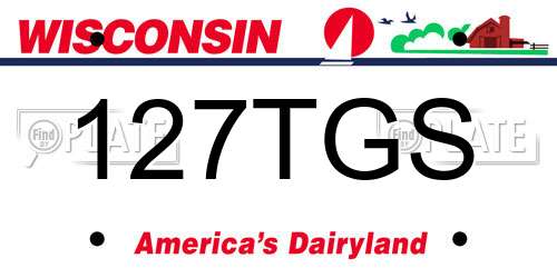 127TGS Wisconsin License Plate