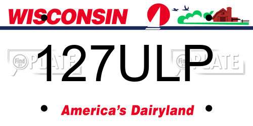 127ULP Wisconsin License Plate