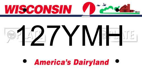 127YMH Wisconsin License Plate