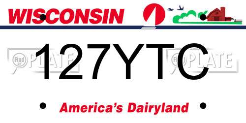 127YTC Wisconsin License Plate