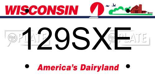 129SXE Wisconsin License Plate
