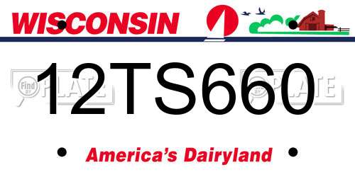 12TS660 Wisconsin License Plate