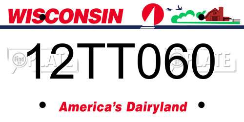 12TT060 Wisconsin License Plate