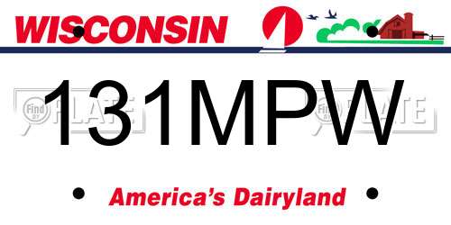 131MPW Wisconsin License Plate