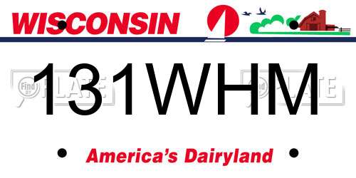 131WHM Wisconsin License Plate