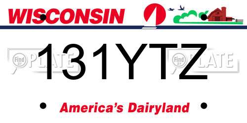 131YTZ Wisconsin License Plate