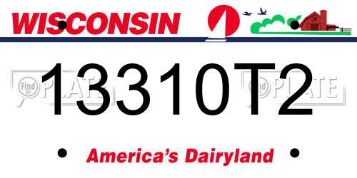 13310T2 Wisconsin License Plate