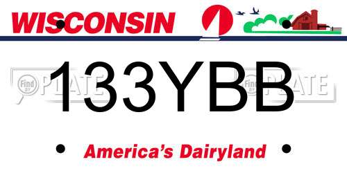 133YBB Wisconsin License Plate