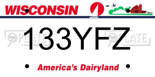 133YFZ Wisconsin License Plate