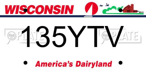 135YTV Wisconsin License Plate