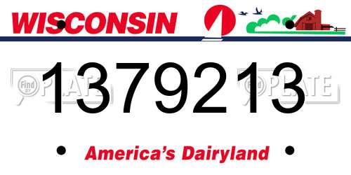 1379213 Wisconsin License Plate