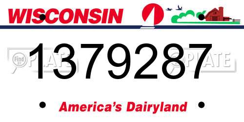 1379287 Wisconsin License Plate