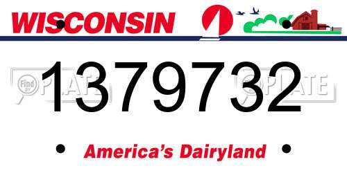 1379732 Wisconsin License Plate