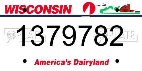 1379782 Wisconsin License Plate