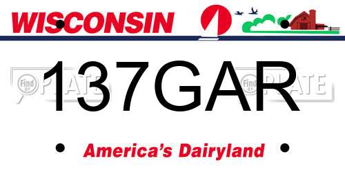 137GAR Wisconsin License Plate