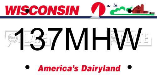 137MHW Wisconsin License Plate