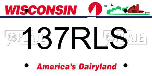 137RLS Wisconsin License Plate