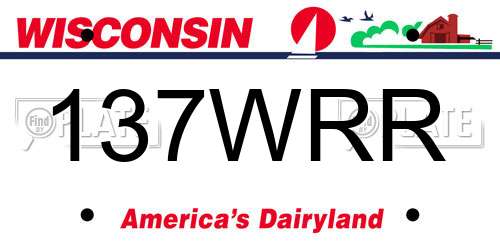 137WRR Wisconsin License Plate