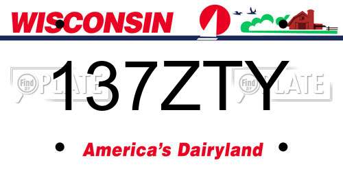 137ZTY Wisconsin License Plate