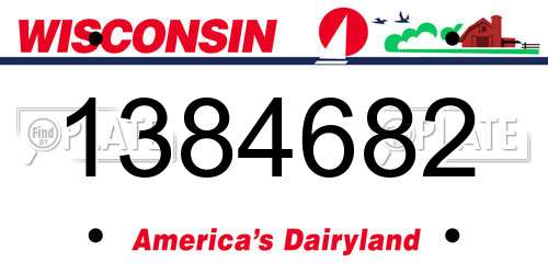 1384682 Wisconsin License Plate