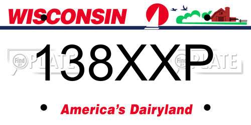 138XXP Wisconsin License Plate