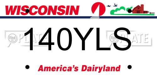 140YLS Wisconsin License Plate