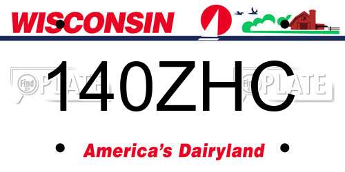 140ZHC Wisconsin License Plate