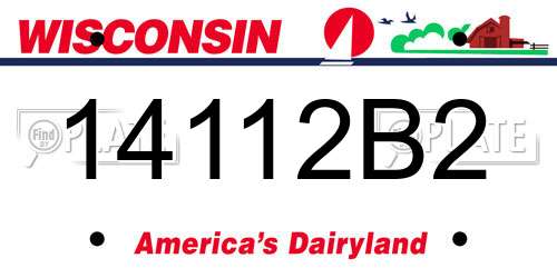 14112B2 Wisconsin License Plate