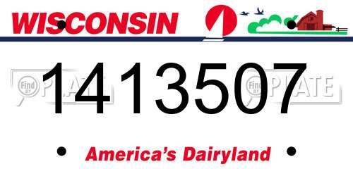 1413507 Wisconsin License Plate