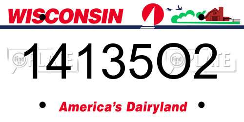 14135O2 Wisconsin License Plate
