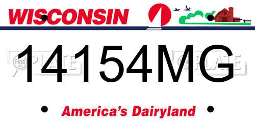 14154MG Wisconsin License Plate