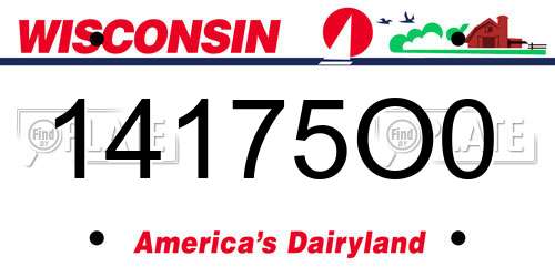 14175O0 Wisconsin License Plate